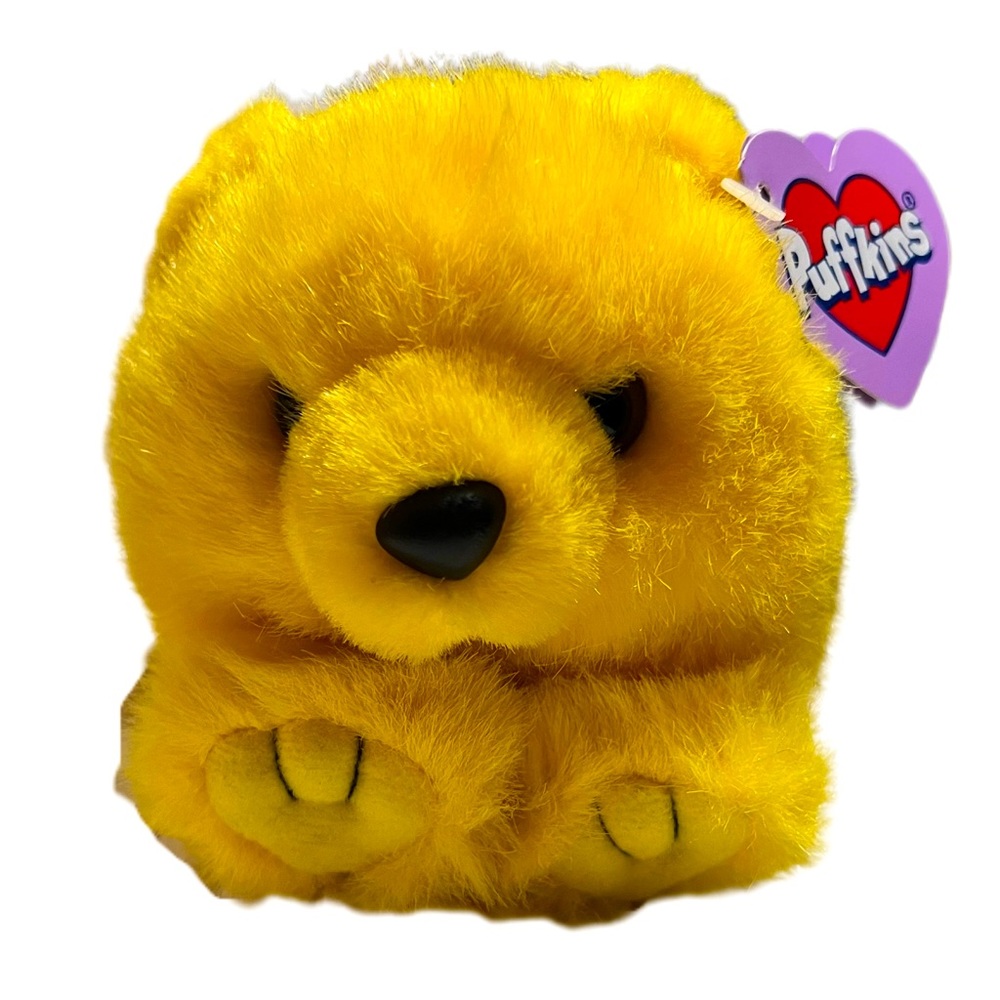 Vintage Plush Collectible Stuffed Animal MJC Puffkins 1994 Buttercup Bear w/Tags